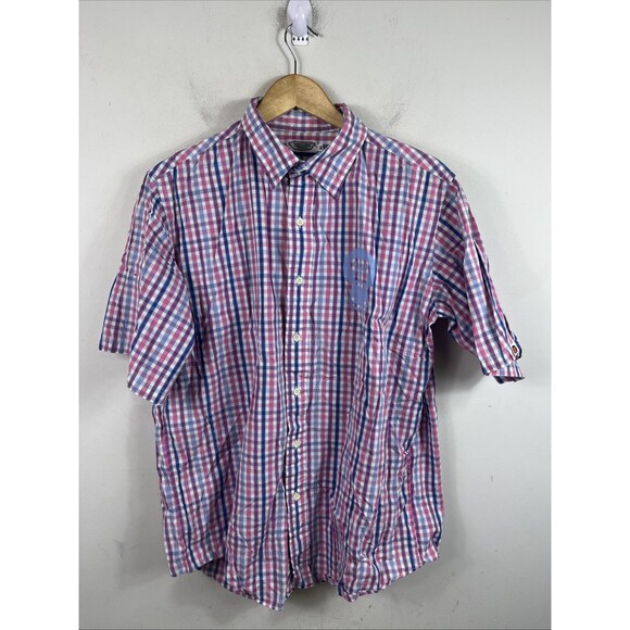 A Bathing Ape Men’s Plaid Button Up Shirt Babymilo Store Size XL Short Sleeve - Picture 1 of 9